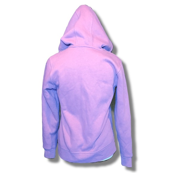 Sherpa lined Hoodie Y2K Women’s Size Small Zip-Up Warm Pink Thick Warm Vintage - Picture 2 of 11